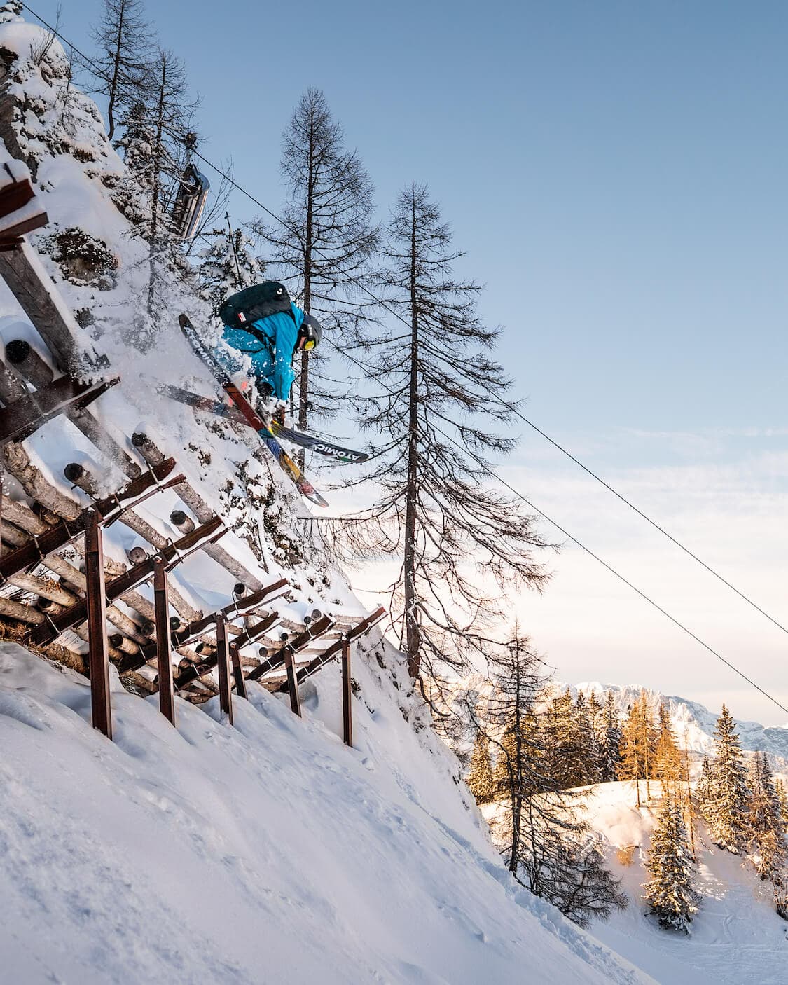 A photo of a skier