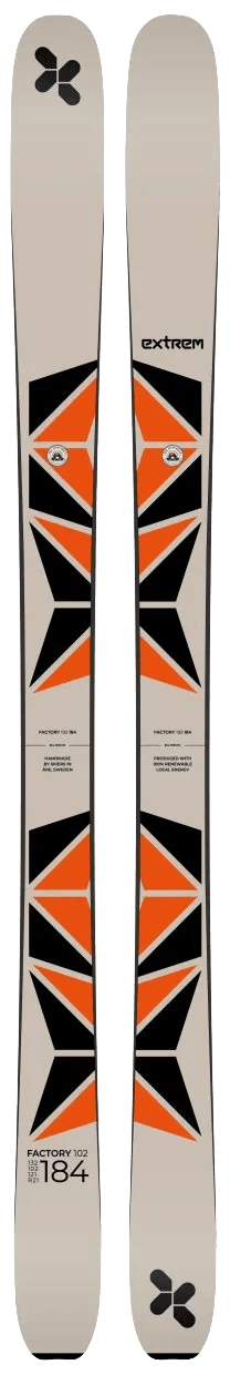 Picture of the Extrem Factory 102 skis.